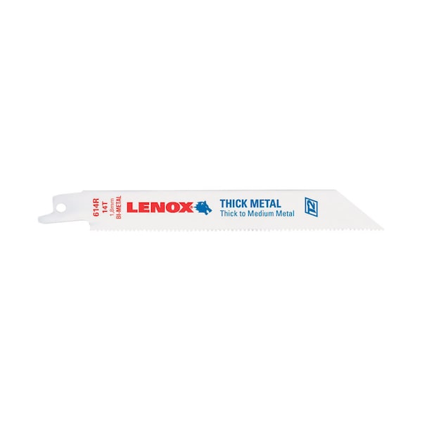 Lenox METALWOLF 6 in. Bi-Metal WAVE EDGE Reciprocating Saw Blade 14 TPI 1 pk 20565S614R - main